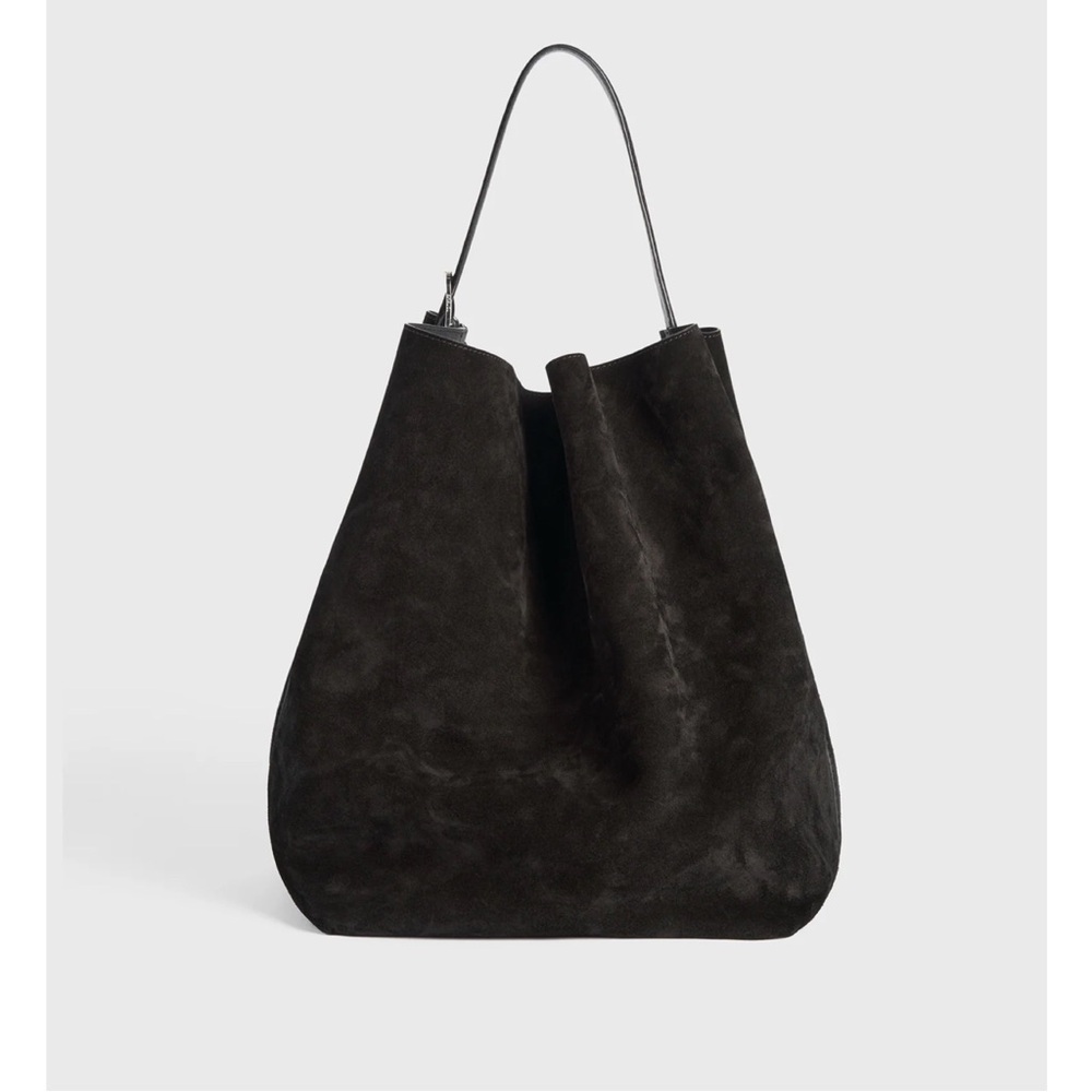 NWT Toteme Belted Suede Tote Bag in Espresso